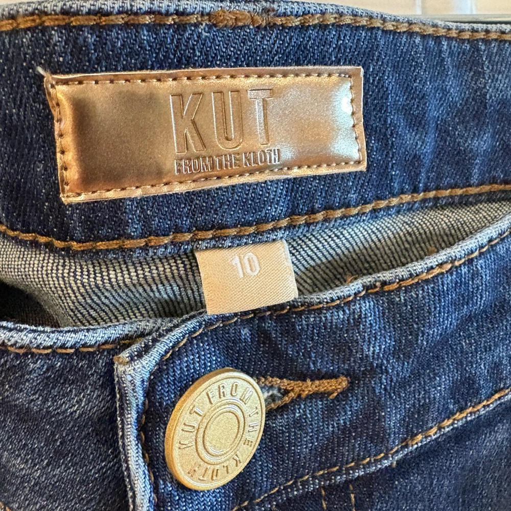 Kut from the Kloth Dark Blue Denim Jeans Boyfriend size 10 - Picture 2 of 4